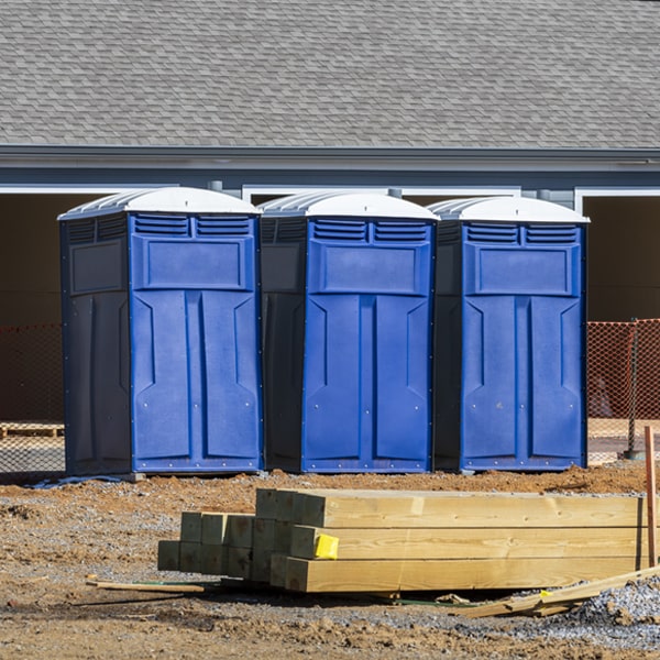 what is the expected delivery and pickup timeframe for the porta potties in Harvey